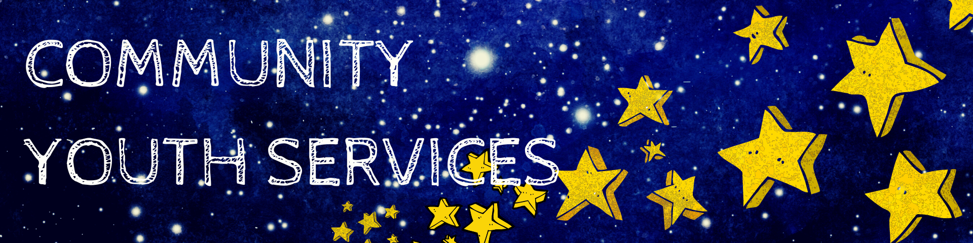Community Youth Services banner with stars